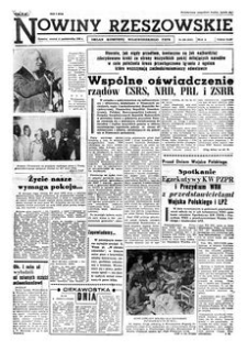 Nowiny Rzeszowskie : organ Komitetu Wojewódzkiego PZPR. 1960, R. 12, nr 242 (11 października)