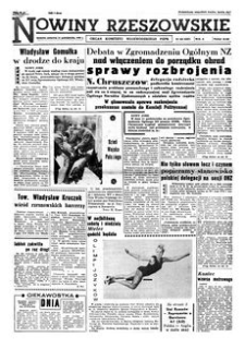Nowiny Rzeszowskie : organ Komitetu Wojewódzkiego PZPR. 1960, R. 12, nr 244 (13 października)