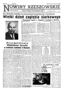 Nowiny Rzeszowskie : organ Komitetu Wojewódzkiego PZPR. 1960, R. 12, nr 289 (5 grudnia)