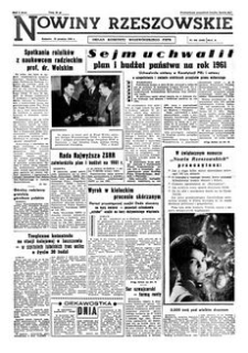 Nowiny Rzeszowskie : organ Komitetu Wojewódzkiego PZPR. 1960, R. 12, nr 305 (23 grudnia)