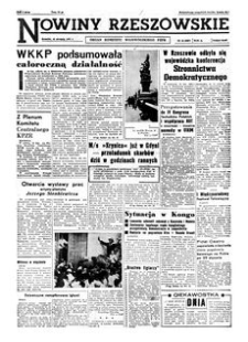Nowiny Rzeszowskie : organ Komitetu Wojewódzkiego PZPR. 1961, R. 13, nr 13 (16 stycznia)