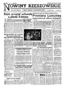 Nowiny Rzeszowskie : organ Komitetu Wojewódzkiego PZPR. 1961, R. 13, nr 41 (17 lutego)