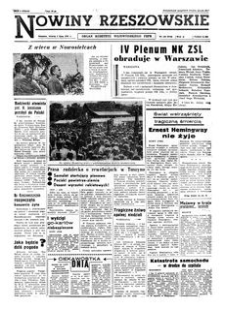 Nowiny Rzeszowskie : organ Komitetu Wojewódzkiego PZPR. 1961, R. 13, nr 156 (4 lipca)