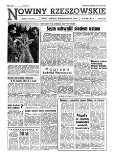 Nowiny Rzeszowskie : organ Komitetu Wojewódzkiego PZPR. 1961, R. 13, nr 167 (17 lipca)