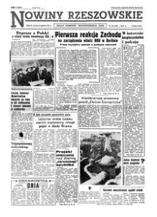 Nowiny Rzeszowskie : organ Komitetu Wojewódzkiego PZPR. 1961, R. 13, nr 192 (15 sierpnia)