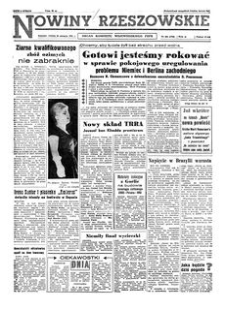 Nowiny Rzeszowskie : organ Komitetu Wojewódzkiego PZPR. 1961, R. 13, nr 204 (29 sierpnia)