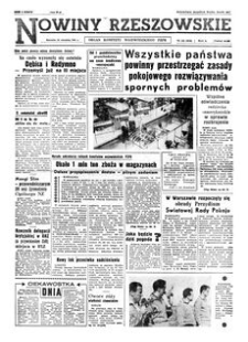 Nowiny Rzeszowskie : organ Komitetu Wojewódzkiego PZPR. 1961, R. 13, nr 224 (21 września)