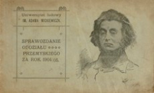 Uniwersytet ludowy im. A. Mickiewicza : sprawozdanie oddziału przemyskiego za rok 1904/05