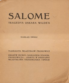 Salome : tragedya Oskara Wilde'a