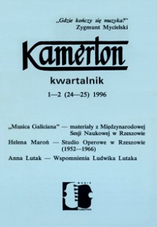 Kamerton : pismo muzyczno-literackie. 1996, nr 1-2 (24-25)