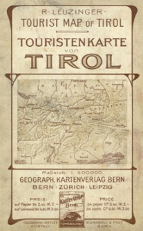 Tourist Map of Tirol = Touristenkarte von Tirol