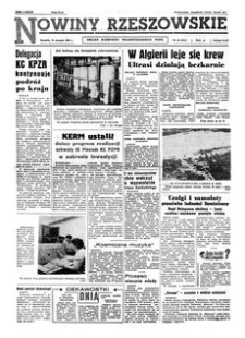 Nowiny Rzeszowskie : organ Komitetu Wojewódzkiego PZPR. 1962, R. 14, nr 15 (18 stycznia)