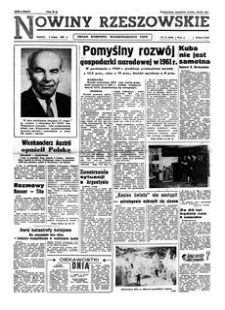 Nowiny Rzeszowskie : organ Komitetu Wojewódzkiego PZPR. 1962, R. 14, nr 31 (6 lutego)