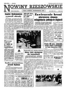 Nowiny Rzeszowskie : organ Komitetu Wojewódzkiego PZPR. 1962, R. 14, nr 67 (20 marca)