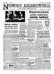 Nowiny Rzeszowskie : organ Komitetu Wojewódzkiego PZPR. 1962, R. 14, nr 68 (21 marca)