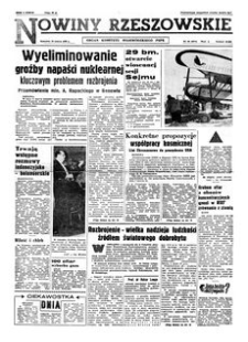 Nowiny Rzeszowskie : organ Komitetu Wojewódzkiego PZPR. 1962, R. 14, nr 69 (22 marca)