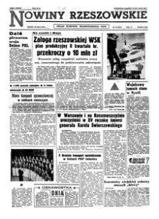 Nowiny Rzeszowskie : organ Komitetu Wojewódzkiego PZPR. 1962, R. 14, nr 75 (29 marca)