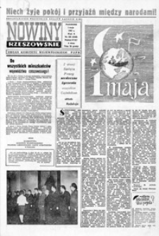 Nowiny Rzeszowskie : organ KW Polskiej Zjednoczonej Partii Robotniczej. 1967, nr 102-128 (maj)
