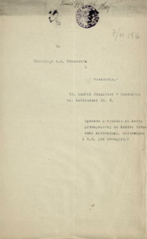 [Pismo od Ludwika Schaittera do c. k. Starostwa w Rzeszowie z prośbą o wydanie karty przemysłowej na handel towarami mieszanymi, korzennymi itd.]