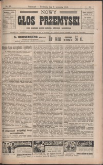 Nowy Głos Przemyski : pismo poświęcone sprawom społecznym, politycznym i ekonomicznym. 1908, R. 6, nr 36-39 (wrzesień)