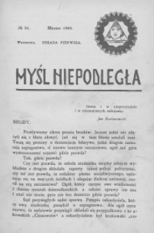 Myśl Niepodległa 1909 nr 91