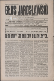 Głos Jarosławski : czasopismo katolicko-narodowe. 1928, R. 2, nr 1-4 (styczeń)