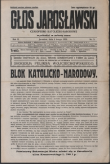 Głos Jarosławski : czasopismo katolicko-narodowe. 1928, R. 2, nr 5-8 (luty)
