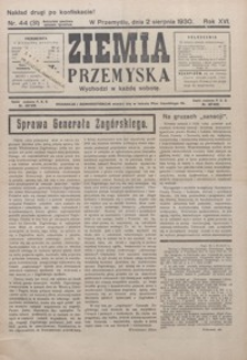 Ziemia Przemyska. 1930, R. 16, nr 44-50 (sierpień)