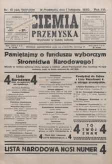 Ziemia Przemyska. 1930, R. 16, nr 61-65 (listopad)