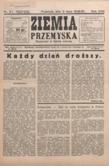 Ziemia Przemyska. 1938, R. 24, nr 27-29 (lipiec)