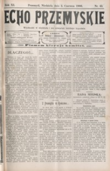 Echo Przemyskie : organ Stronnictwa Katolicko-Narodowego. 1906, R. 11, nr 45-52 (czerwiec)