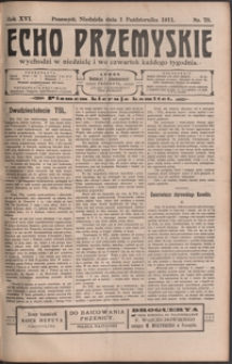 Echo Przemyskie : organ Stronnictwa Katolicko-Narodowego. 1911, R. 16, nr 79-86 (październik)
