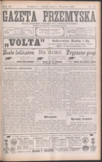 Gazeta Przemyska : organ Polskiego Towarzystwa Demokratycznego. 1909, R. 3, nr 71-78 (wrzesień)