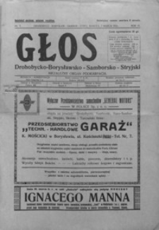 Głos Drohobycko-Borysławsko-Samborsko-Stryjski : niezależny organ Podkarpacia. 1931, R. 6-7, nr 7-17
