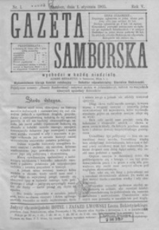 Gazeta Samborska. 1905, R. 5, nr 1-3, 5-37, 39-53