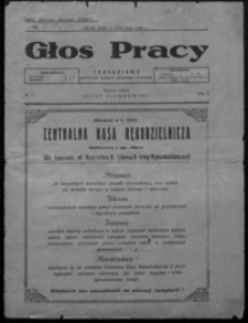 Głos Pracy : czasopismo poświęcone sprawom rękodzieła i przemysłu. 1928, R. 2, nr 1, 2-3