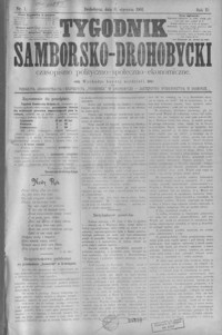 Tygodnik Samborsko-Drohobycki : czasopismo polityczno-społeczno-ekonomiczne. 1901, R. 2, nr 1-52