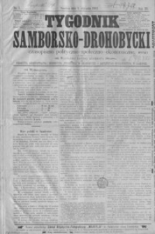 Tygodnik Samborsko-Drohobycki : czasopismo polityczno-społeczno-ekonomiczne. 1902, R. 3 nr 1-46, 48-52