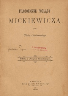 Filozoficzne poglądy Mickiewicza