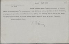 [List Tadeusza Żeleńskiego do Józefa Wiśniowskiego, 25.05.1939]