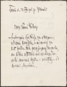 [List Lucjana Rydla do Józefa Wiśniowskiego, 31.08.1906]