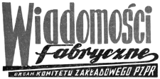 Wiadomości Fabryczne : organ Komitetu Zakładowego Polskiej Zjednoczonej Partii Robotniczej. 1957, R. 6, nr 5 (15 marzec-1 kwiecień)