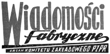 Wiadomości Fabryczne : organ Komitetu Zakładowego Polskiej Zjednoczonej Partii Robotniczej. 1957, R. 6, nr 7 (15-30 kwiecień)