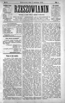 Rzeszowianin. 1903, R. 1, nr 6-10 (kwiecień)