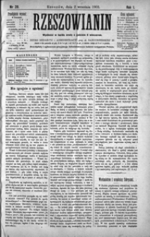 Rzeszowianin. 1903, R. 1, nr 28-32 (wrzesień)
