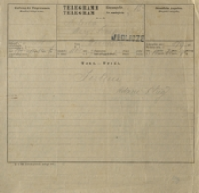 Telegram z okazji jubileuszu 25-lecia pracy pisarskiej Marii Konopnickiej