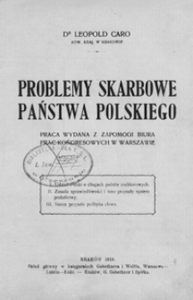 Problemy skarbowe państwa polskiego