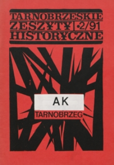 Tarnobrzeskie Zeszyty Historyczne. 1991, nr 2 (grudzień)