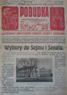 Pobudka : ilustrowany dwutygodnik Związku Szlachty Zagrodowej. 1938, R. 4, nr 20 (październik)