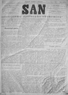 San : czasopismo społeczno-ekonomiczne. 1879, nr 1-4 (styczeń)